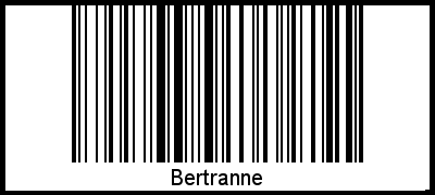 Bertranne als Barcode und QR-Code