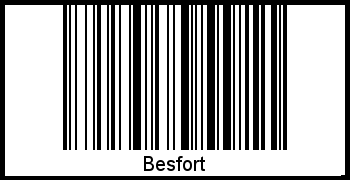 Besfort als Barcode und QR-Code