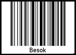 Der Voname Besok als Barcode und QR-Code