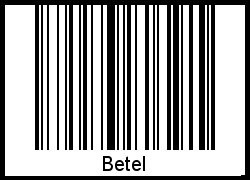 Der Voname Betel als Barcode und QR-Code