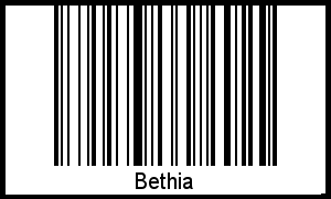 Der Voname Bethia als Barcode und QR-Code
