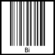 Barcode des Vornamen Bi