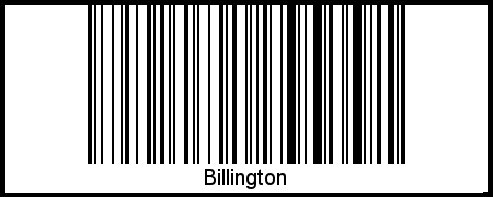 Billington als Barcode und QR-Code