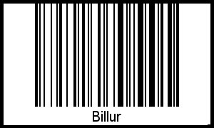 Der Voname Billur als Barcode und QR-Code