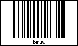 Der Voname Bintia als Barcode und QR-Code