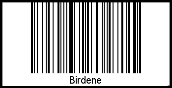 Interpretation von Birdene als Barcode