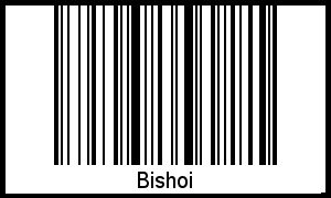 Der Voname Bishoi als Barcode und QR-Code