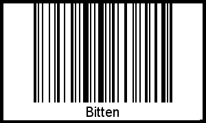 Interpretation von Bitten als Barcode