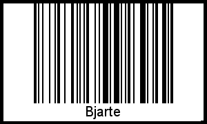 Der Voname Bjarte als Barcode und QR-Code