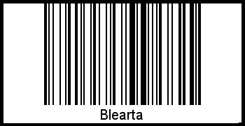 Barcode des Vornamen Blearta