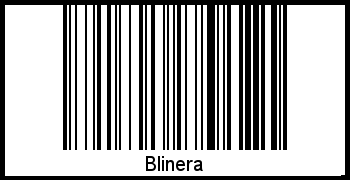Der Voname Blinera als Barcode und QR-Code