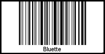 Interpretation von Bluette als Barcode