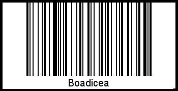 Boadicea als Barcode und QR-Code