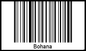 Bohana als Barcode und QR-Code