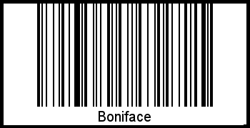 Boniface als Barcode und QR-Code