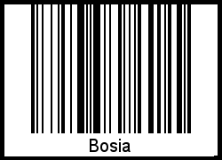 Barcode des Vornamen Bosia