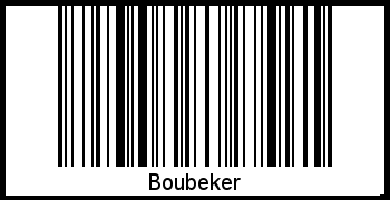 Boubeker als Barcode und QR-Code