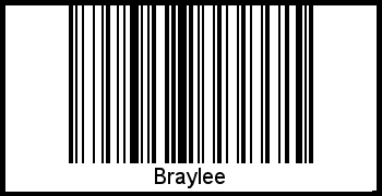 Barcode des Vornamen Braylee