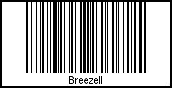 Barcode des Vornamen Breezell