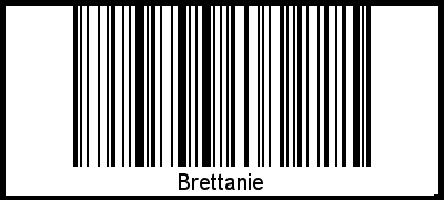 Der Voname Brettanie als Barcode und QR-Code