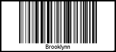 Der Voname Brooklynn als Barcode und QR-Code