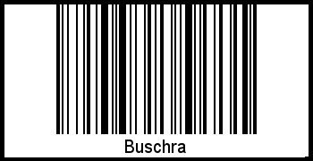 Buschra als Barcode und QR-Code