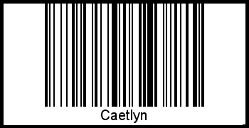 Der Voname Caetlyn als Barcode und QR-Code