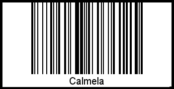 Barcode des Vornamen Calmela