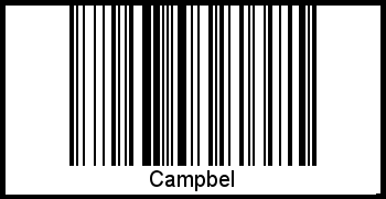 Barcode des Vornamen Campbel