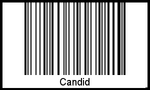 Der Voname Candid als Barcode und QR-Code