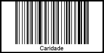 Caridade als Barcode und QR-Code