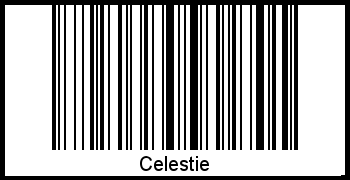 Barcode des Vornamen Celestie