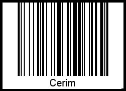 Barcode des Vornamen Cerim