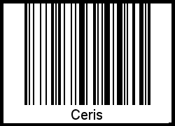 Barcode des Vornamen Ceris