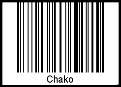 Chako als Barcode und QR-Code