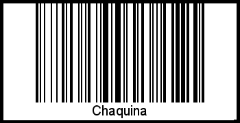 Barcode des Vornamen Chaquina