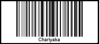 Der Voname Chariyaka als Barcode und QR-Code