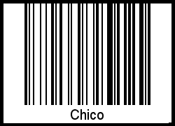 Chico als Barcode und QR-Code