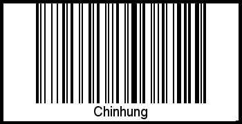 Barcode des Vornamen Chinhung