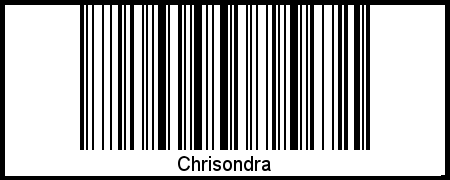 Chrisondra als Barcode und QR-Code