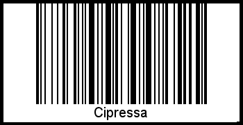 Barcode des Vornamen Cipressa