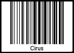 Der Voname Cirus als Barcode und QR-Code