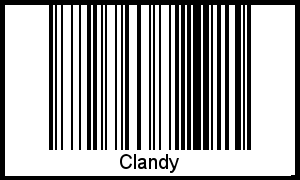 Der Voname Clandy als Barcode und QR-Code