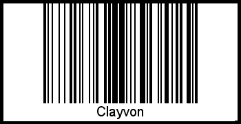 Interpretation von Clayvon als Barcode