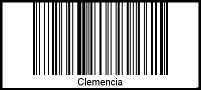 Interpretation von Clemencia als Barcode