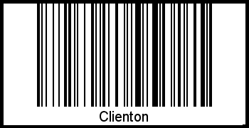 Barcode des Vornamen Clienton