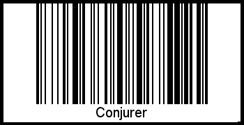 Conjurer als Barcode und QR-Code