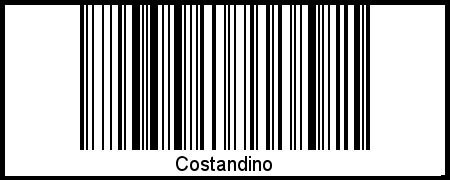 Barcode des Vornamen Costandino