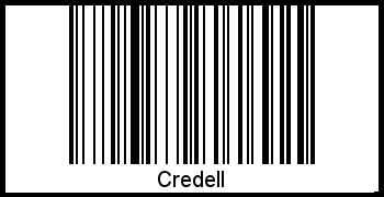 Interpretation von Credell als Barcode