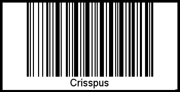 Der Voname Crisspus als Barcode und QR-Code